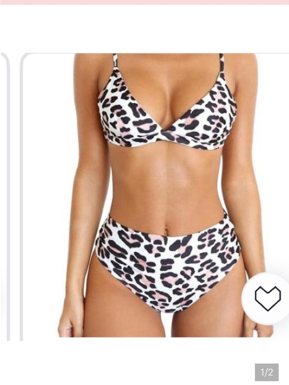 Leopard Print Bikini Set Cheeky Bottoms Swimwear